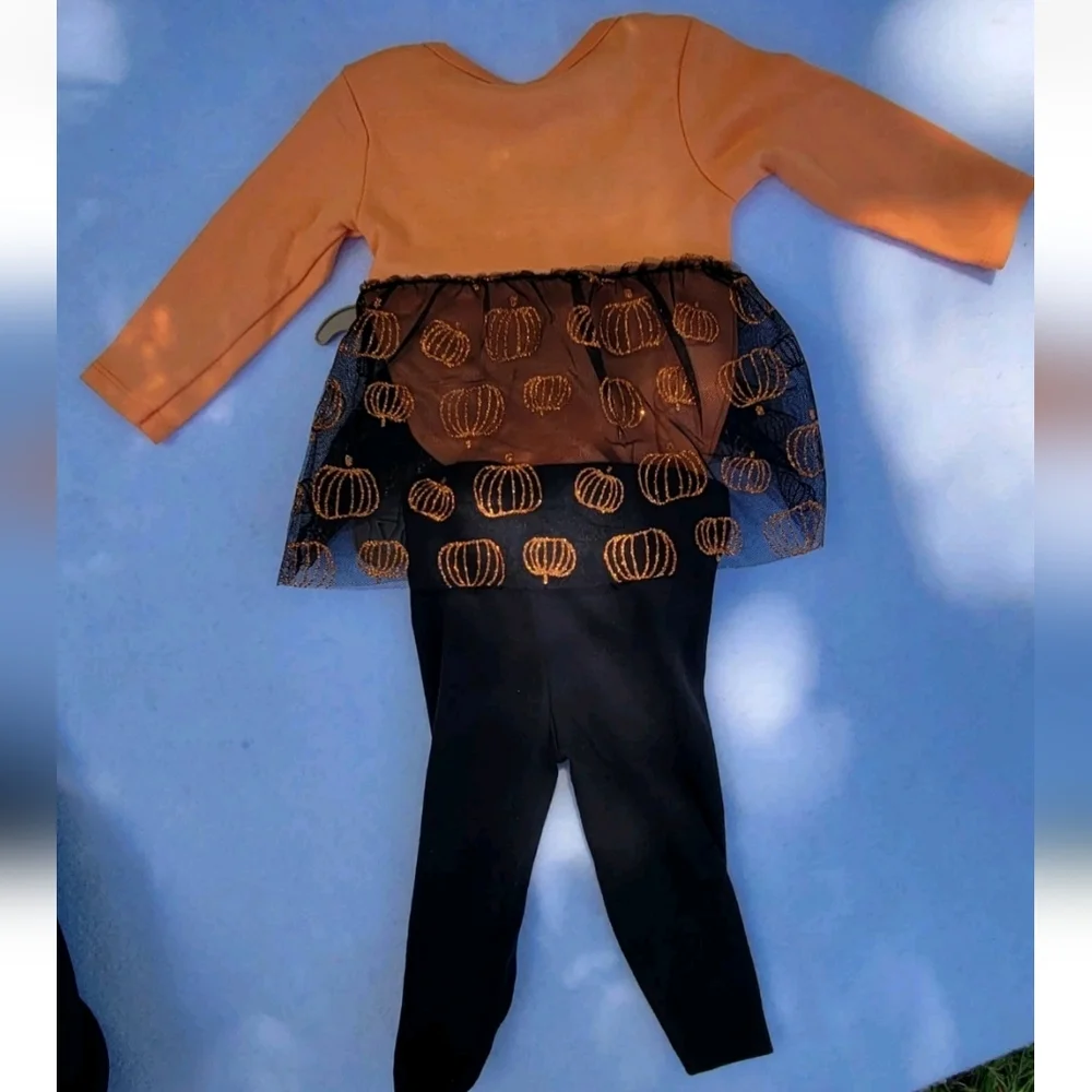 Chick Pea‎ Spooky Cute Halloween Two Piece Outfit Size 3-6 M